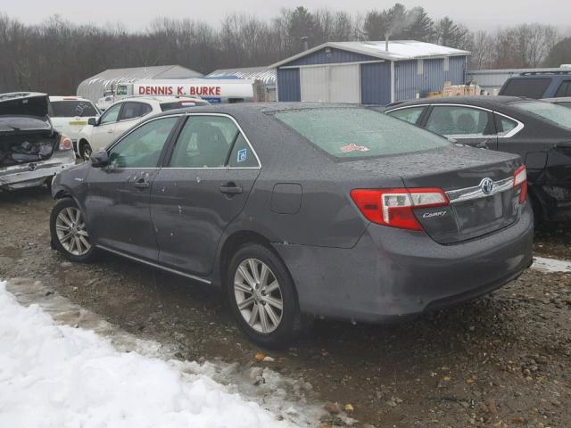 4T1BD1FK8CU033073 - 2012 TOYOTA CAMRY HYBR GRAY photo 3