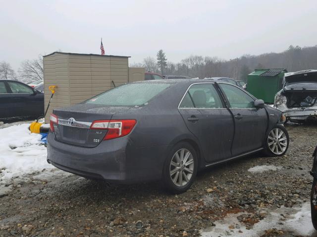 4T1BD1FK8CU033073 - 2012 TOYOTA CAMRY HYBR GRAY photo 4