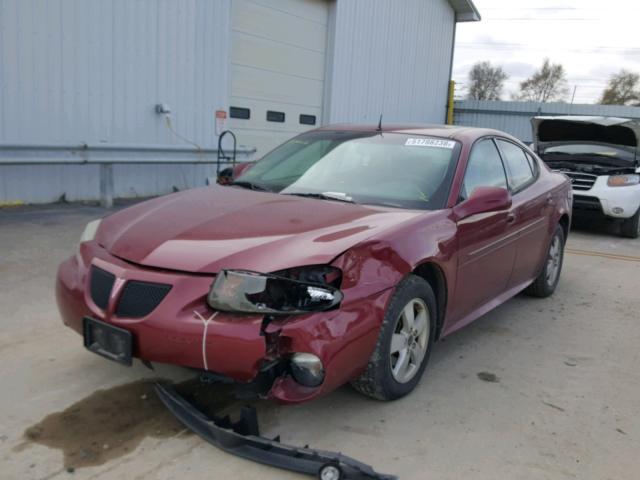 2G2WS522X51344371 - 2005 PONTIAC GRAND PRIX MAROON photo 2