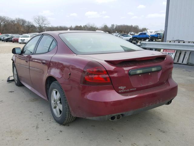 2G2WS522X51344371 - 2005 PONTIAC GRAND PRIX MAROON photo 3