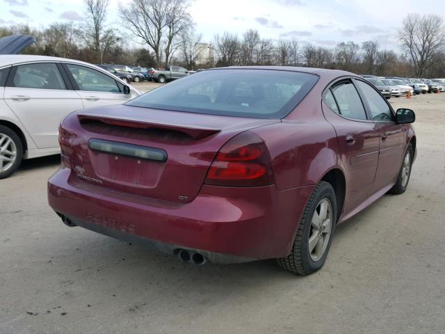 2G2WS522X51344371 - 2005 PONTIAC GRAND PRIX MAROON photo 4