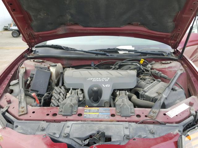 2G2WS522X51344371 - 2005 PONTIAC GRAND PRIX MAROON photo 7