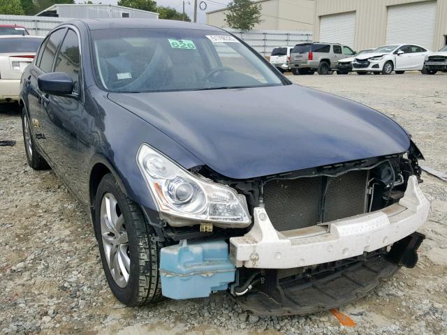 JNKCV61E69M309276 - 2009 INFINITI G37 BASE BLUE photo 1