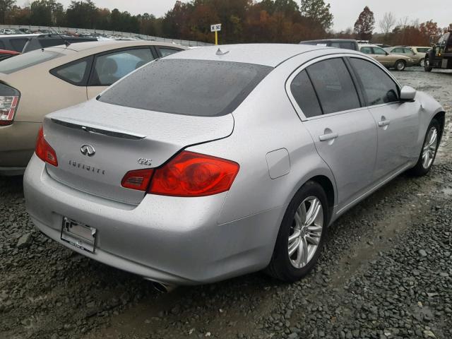 JN1DV6APXBM601822 - 2011 INFINITI G25 BASE SILVER photo 4