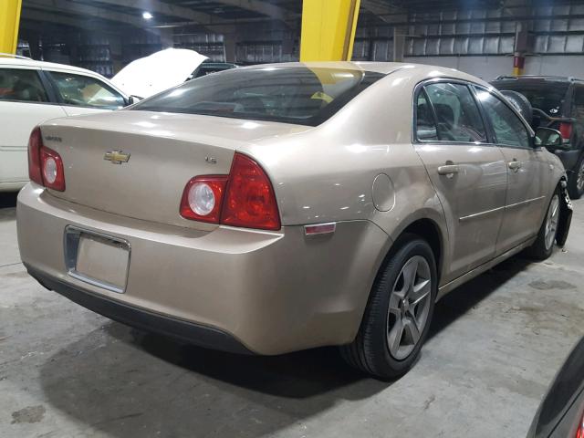 1G1ZG57N68F240348 - 2008 CHEVROLET MALIBU LS 棕色 照片 4