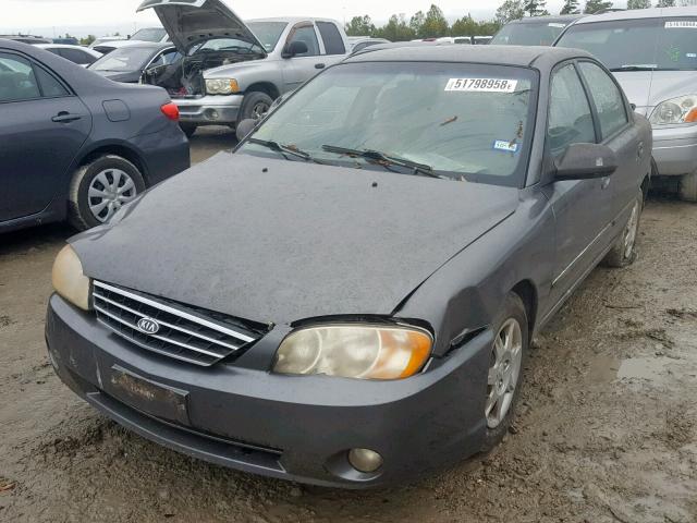 KNAFB121835222726 - 2003 KIA SPECTRA BA GRAY photo 2