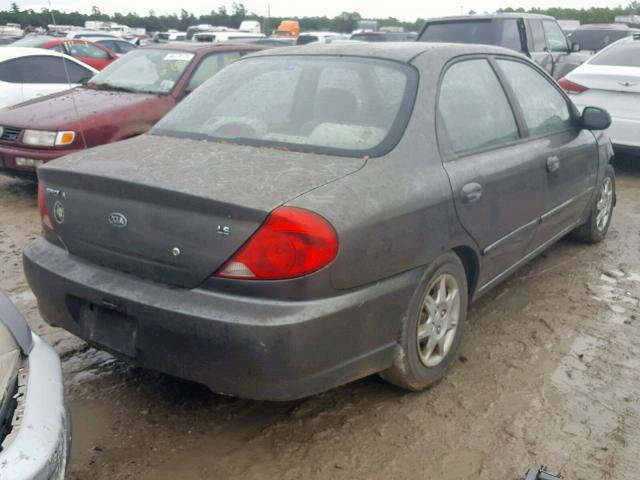 KNAFB121835222726 - 2003 KIA SPECTRA BA GRAY photo 4