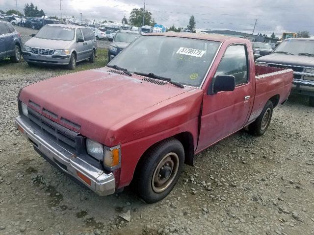 1N6SD11S2MC398803 - 1991 NISSAN TRUCK SHOR RED photo 2