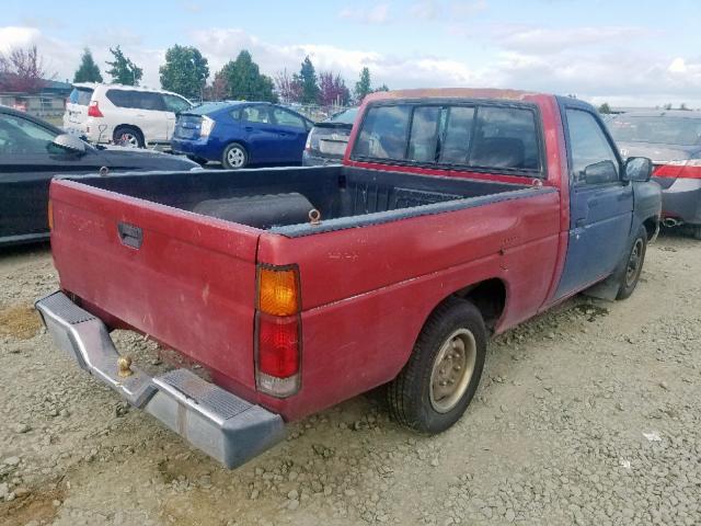 1N6SD11S2MC398803 - 1991 NISSAN TRUCK SHOR RED photo 4