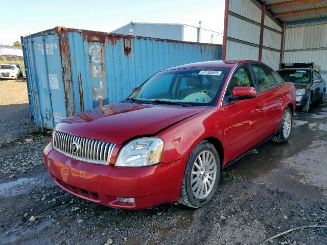 1MEFM42116G606238 - 2006 MERCURY MONTEGO PR წითელი ფოტო 2