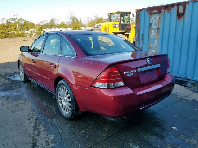 1MEFM42116G606238 - 2006 MERCURY MONTEGO PR წითელი ფოტო 3