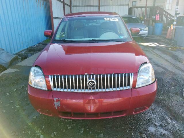 1MEFM42116G606238 - 2006 MERCURY MONTEGO PR წითელი ფოტო 9
