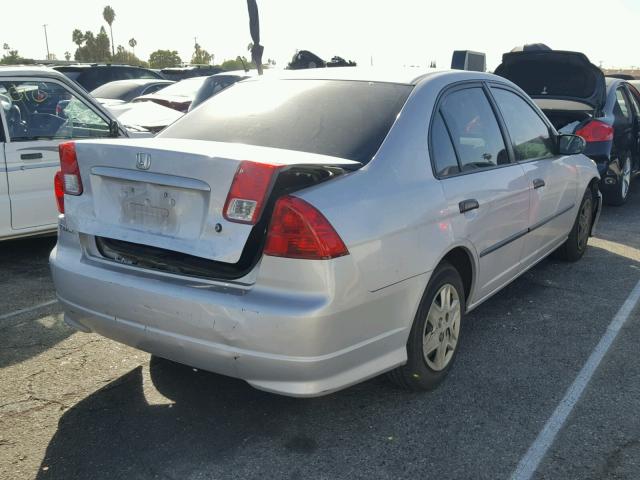 1HGES16324L004127 - 2004 HONDA CIVIC DX V SILVER photo 4