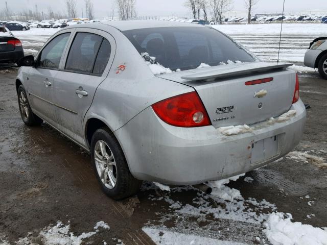 1G1AL55F587143706 - 2008 CHEVROLET COBALT LT SILVER photo 3