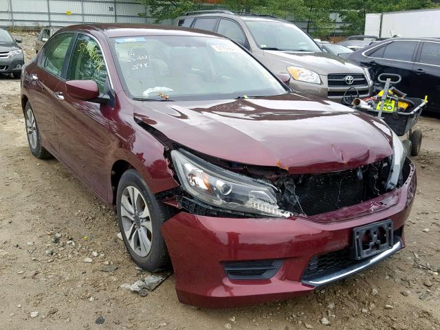 1HGCR2F32EA085457 - 2014 HONDA ACCORD LX MAROON photo 1