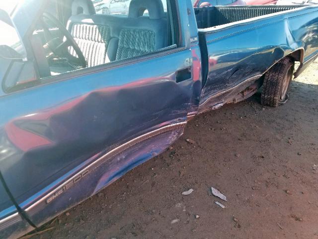 1GTDC14H5NE516945 - 1992 GMC SIERRA C15 BLUE photo 10