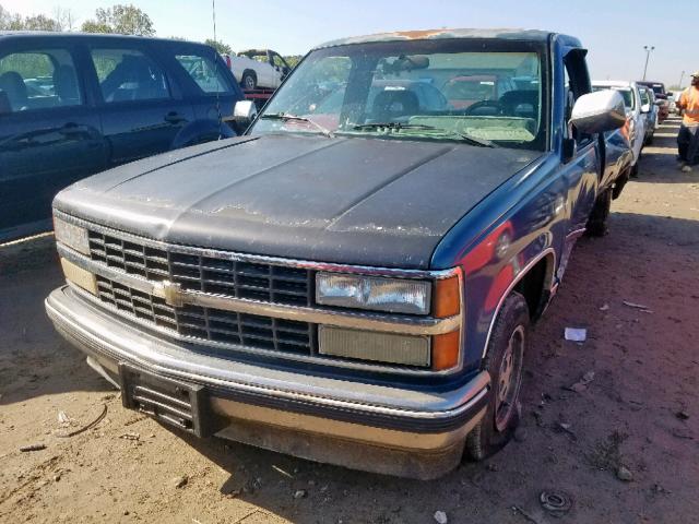 1GTDC14H5NE516945 - 1992 GMC SIERRA C15 BLUE photo 2