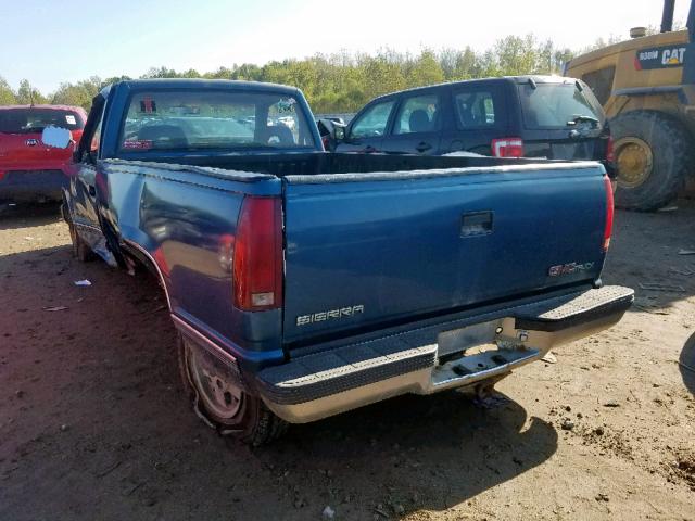 1GTDC14H5NE516945 - 1992 GMC SIERRA C15 BLUE photo 3