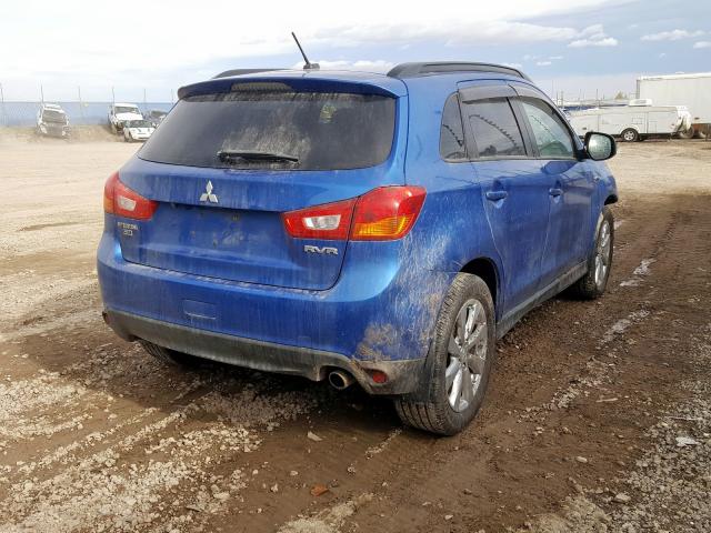 4A4AJ4AWXFE607779 - 2015 MITSUBISHI RVR GT BLUE photo 4