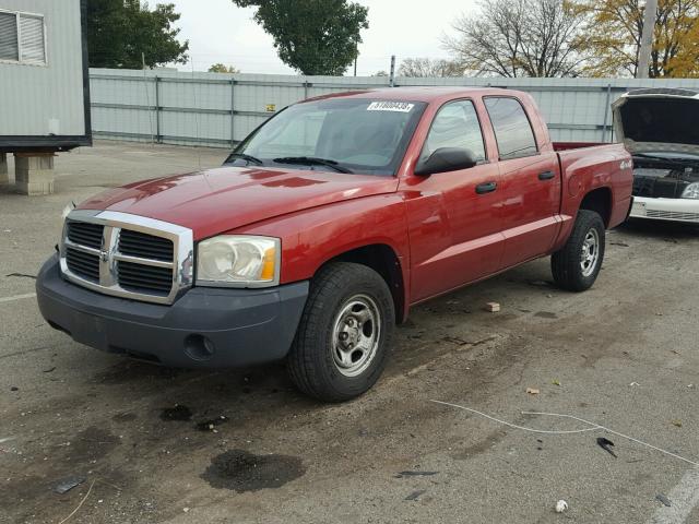 1D7HW28K97S129541 - 2007 DODGE DAKOTA QUA RED photo 2