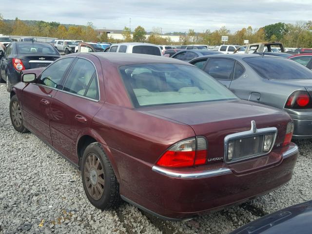 1LNHM86S23Y679253 - 2003 LINCOLN LS BURGUNDY photo 3