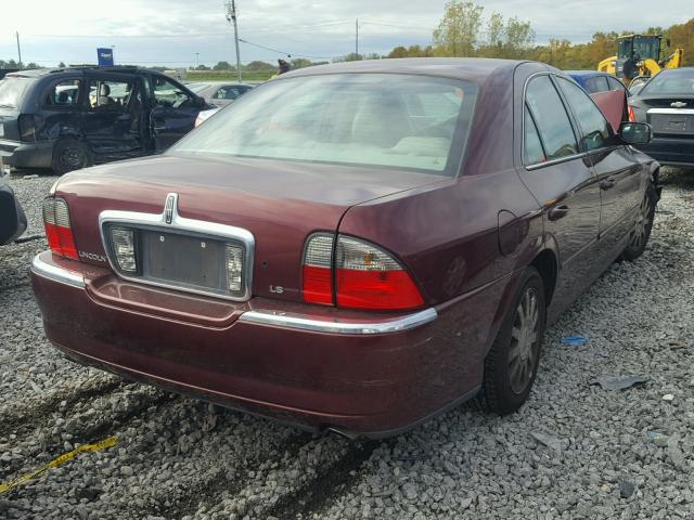 1LNHM86S23Y679253 - 2003 LINCOLN LS BURGUNDY photo 4