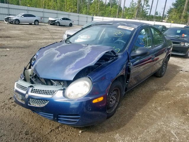 1B3ES26C73D129347 - 2003 DODGE NEON SE BLUE photo 2