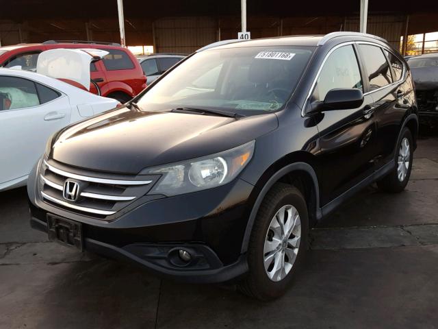 2HKRM3H77CH511789 - 2012 HONDA CR-V EXL BLACK photo 2