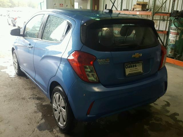 KL8CB6SAXHC768555 - 2017 CHEVROLET SPARK LS BLUE photo 3