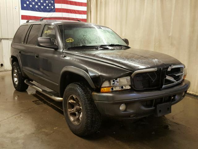 1B4HS48N22F163542 - 2002 DODGE DURANGO SL GRAY photo 1