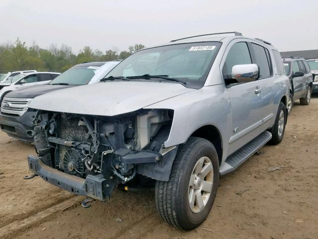 5N1AA08B95N708325 - 2005 NISSAN ARMADA SE SILVER photo 2