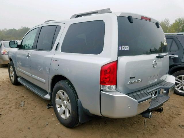 5N1AA08B95N708325 - 2005 NISSAN ARMADA SE SILVER photo 3