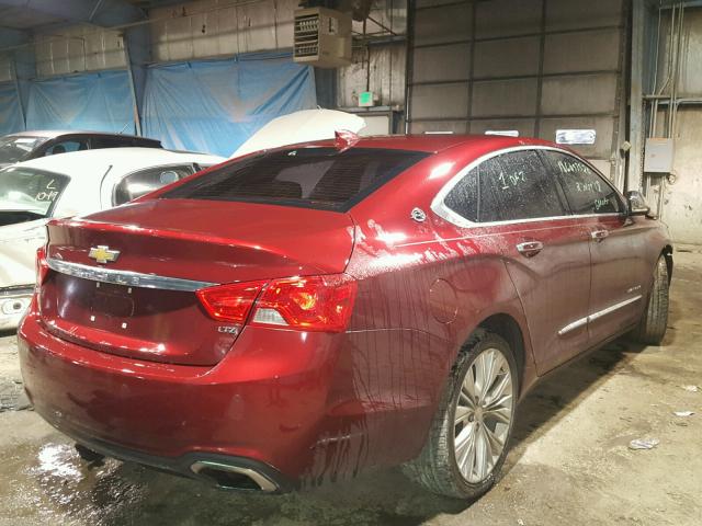 2G1145S30G9153239 - 2016 CHEVROLET IMPALA LTZ RED photo 4