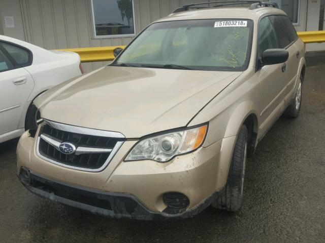 4S4BP60C586327113 - 2008 SUBARU OUTBACK GREEN photo 2