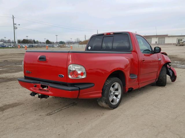 2FTZF07321CB01119 - 2001 FORD F150 SVT L RED photo 4