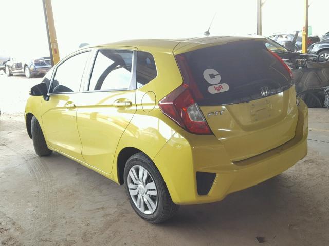 3HGGK5H5XFM713193 - 2015 HONDA FIT LX YELLOW photo 3