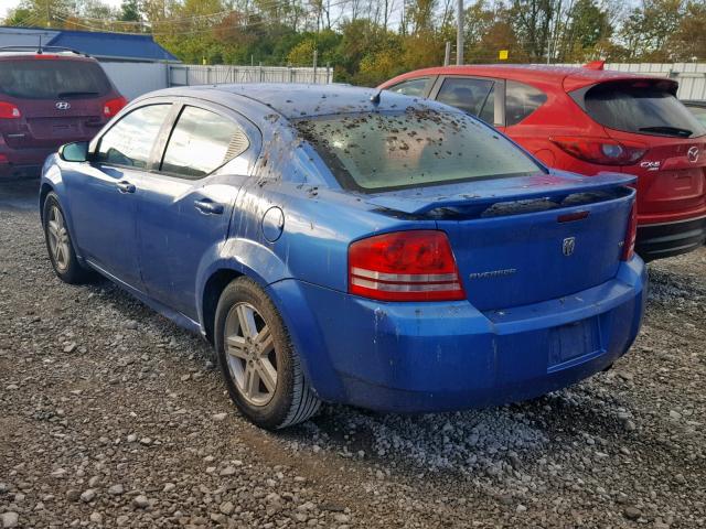 1B3LC56K28N685208 - 2008 DODGE AVENGER SX BLUE photo 3