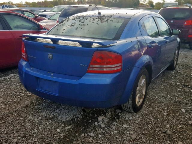 1B3LC56K28N685208 - 2008 DODGE AVENGER SX BLUE photo 4