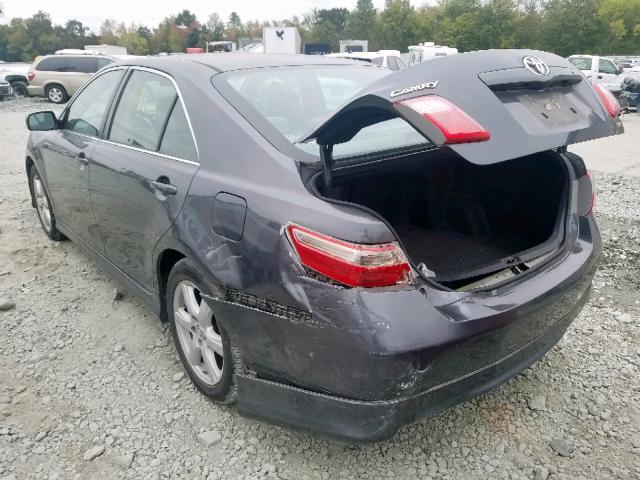 4T1BE46K08U203352 - 2008 TOYOTA CAMRY CE CHARCOAL photo 3