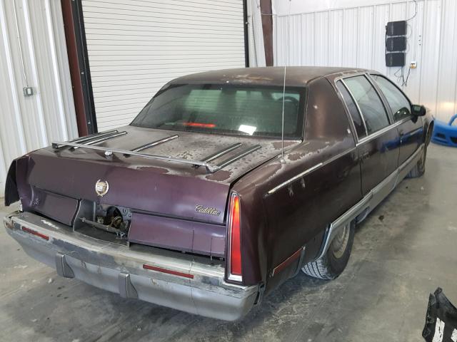 1G6DW52P1RR712780 - 1994 CADILLAC FLEETWOOD BURGUNDY photo 4