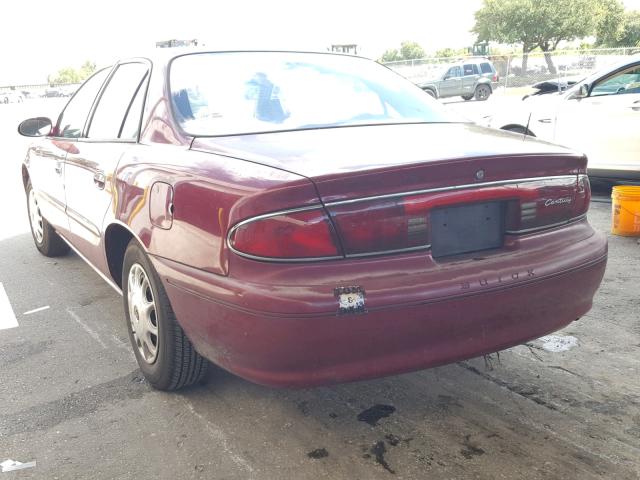 2G4WS52J331250750 - 2003 BUICK CENTURY CU BURGUNDY photo 3