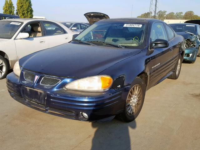 1G2NF12E3YM820911 - 2000 PONTIAC GRAND AM S BLUE photo 2