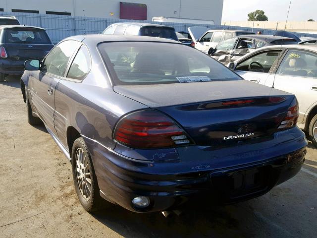 1G2NF12E3YM820911 - 2000 PONTIAC GRAND AM S BLUE photo 3
