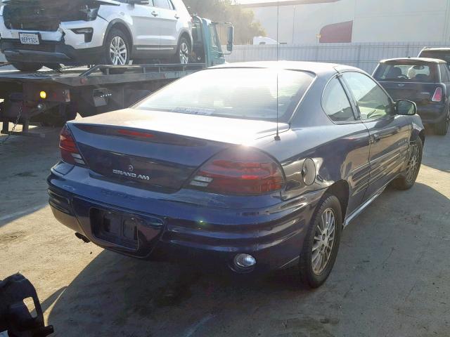 1G2NF12E3YM820911 - 2000 PONTIAC GRAND AM S BLUE photo 4