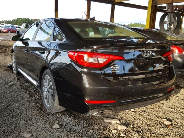 5NPE34AF0GH334534 - 2016 HYUNDAI SONATA SPO BLACK photo 3