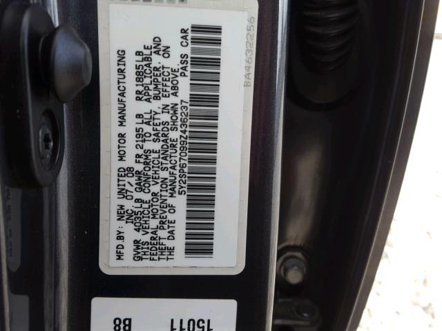 5Y2SP67099Z436237 - 2009 PONTIAC VIBE GRAY photo 10