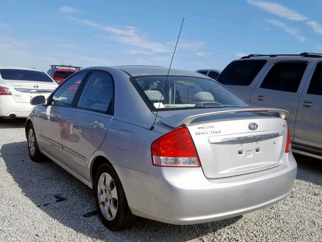 KNAFE221795632939 - 2009 KIA SPECTRA EX SILVER photo 3