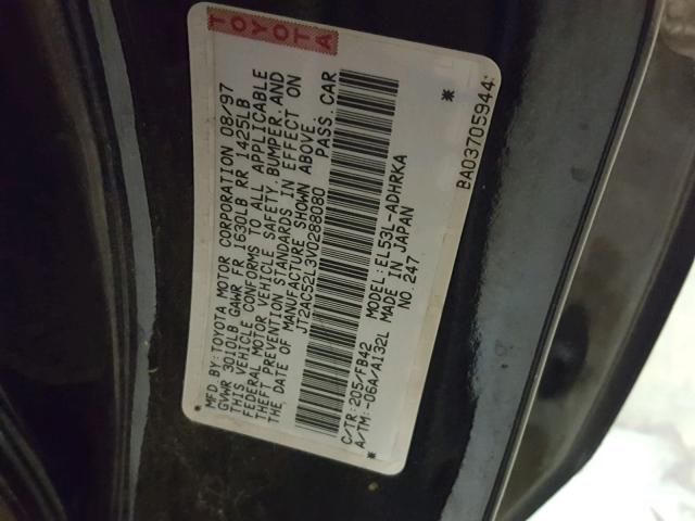 JT2AC52L3V0288080 - 1997 TOYOTA TERCEL CE BLACK photo 10