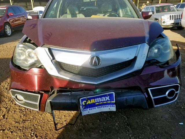 5J8TB2H28CA002250 - 2012 ACURA RDX MAROON photo 9