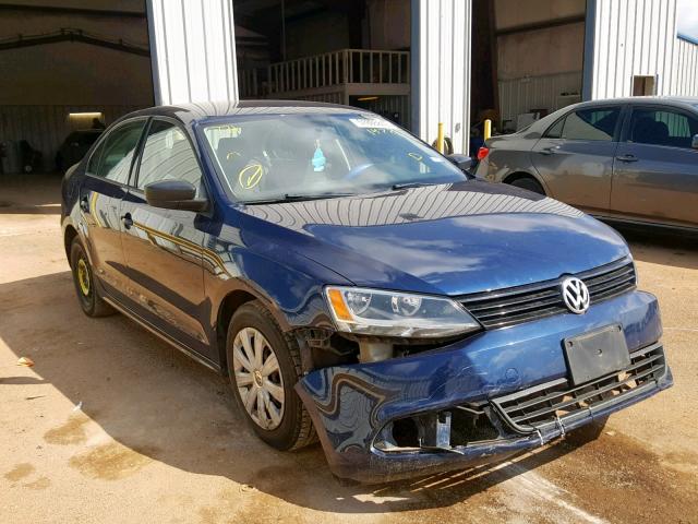 3VW2K7AJ2DM281477 - 2013 VOLKSWAGEN JETTA BASE BLUE photo 1